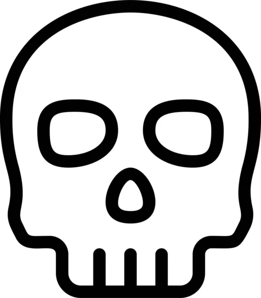 Anatomy Biology Full Face Skull Icon — Stock Vector