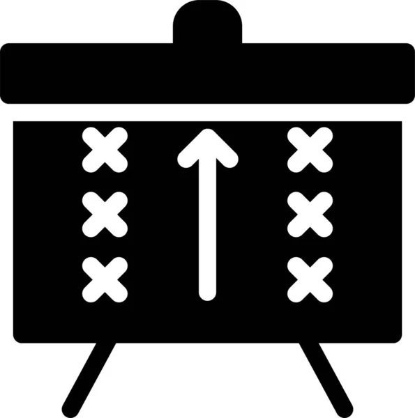 Board Box Marks Icon Solid Style — Stock Vector