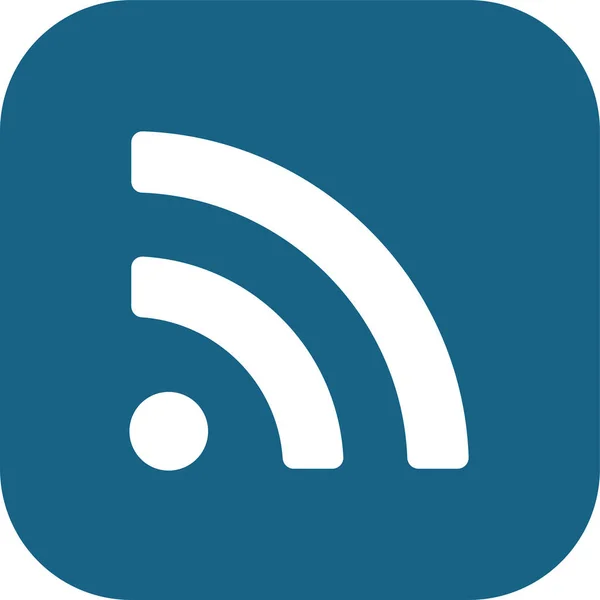 Feed News Feed Rss Feed Icon Solid Style — стоковый вектор