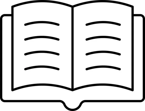 Libro Icono Lectura Abierta — Vector de stock
