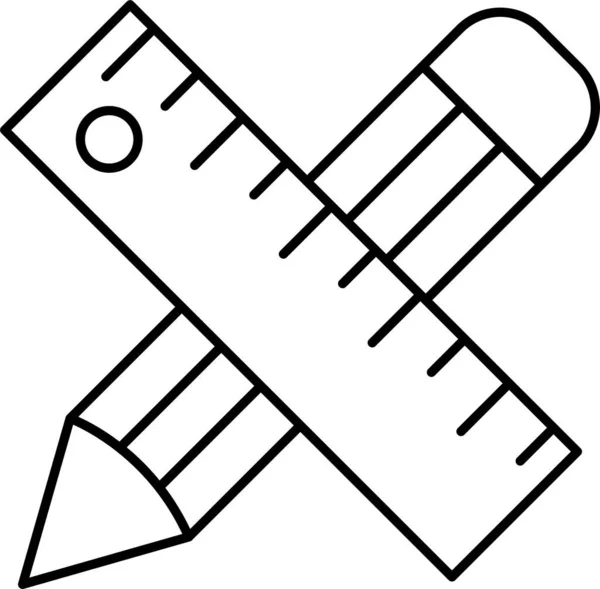 Ikona Geometrii Linijki — Wektor stockowy