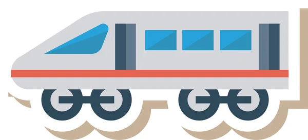 Icône Train Balle Aéro Dans Style Plat — Image vectorielle