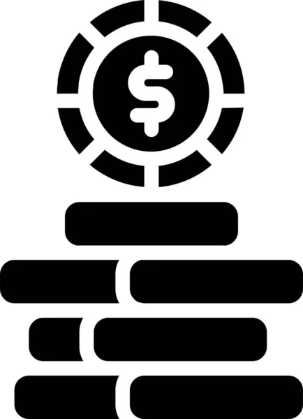 Accounting Banking Business Icon Solid Style — Stock vektor