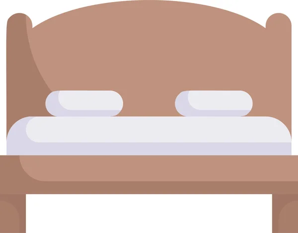 Bedroom Double Bed Holiday Icon — Stock vektor
