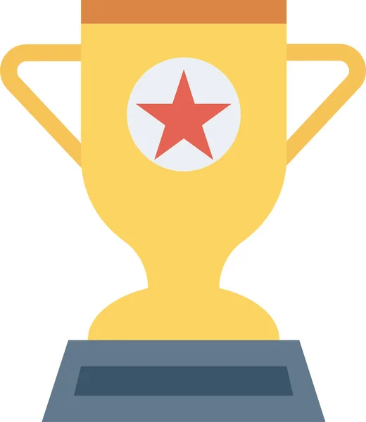 Award Cup Prize Icon Flat Style — Stock Vector