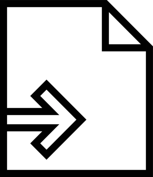 Ikona Smluvního Dokumentu Stylu Osnovy — Stockový vektor