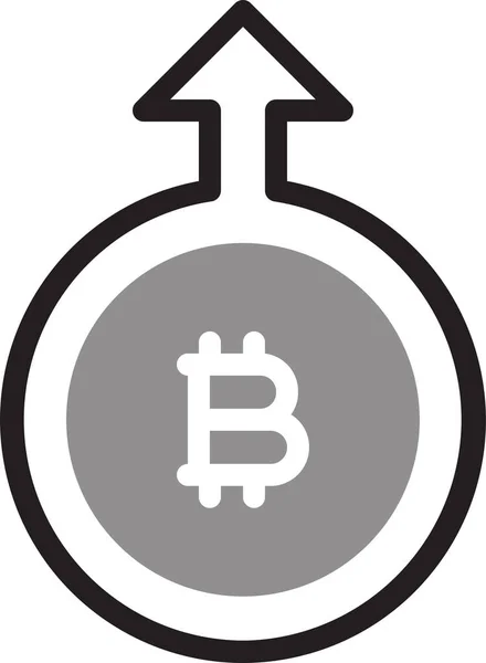Bitcoin Negocio Criptomoneda Icono Categoría Gestión Empresas — Vector de stock