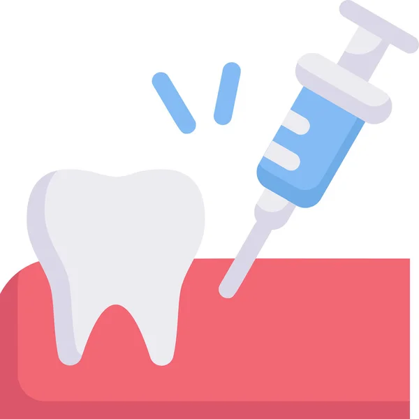Anestesia Cuidado Dental Dentista Icono — Vector de stock