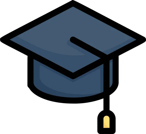 Education Graduate Cap Knowledge Icon — Stock Vector
