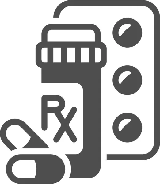 Medicamentos Medicamentos Píldoras Icono — Vector de stock