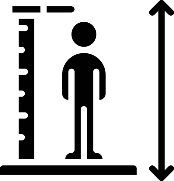 Growth Chart Healthy Height Measurement Icon Hospitals Healthcare Category — Stock Vector