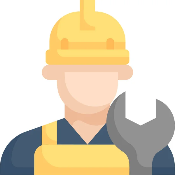 Factory Industries Man Icon — Stock Vector