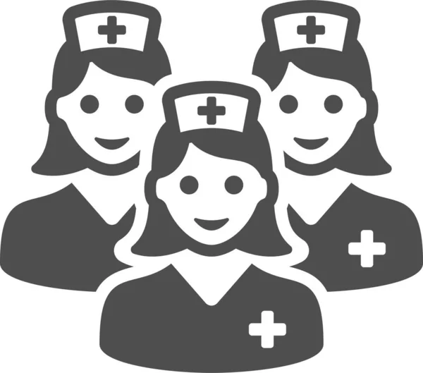 Νοσηλευτές Εικονίδιο Ψηφιακό Εικονίδιο — Διανυσματικό Αρχείο