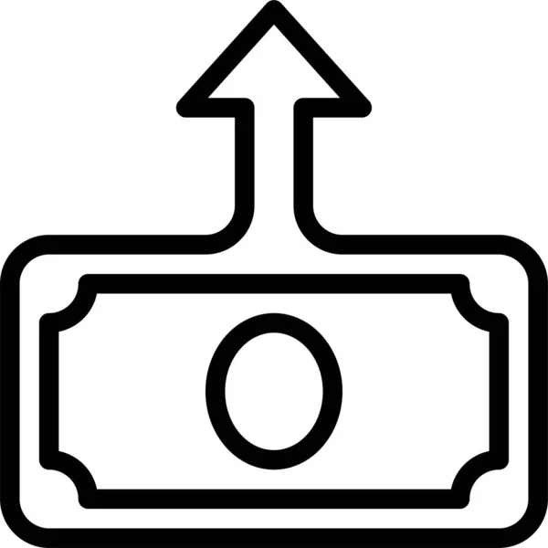 Obchodní Ikona Účetního Bankovnictví Stylu Osnovy — Stockový vektor
