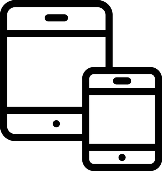 Gadget Appareil Icône Mobile Dans Style Outline — Image vectorielle