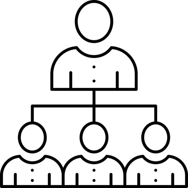 Connection Flow Hierarchy Icon — 图库矢量图片