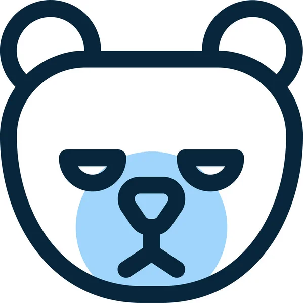 Ведмеді Пухнастий Грізлі Значок Заповненому Стилі — стоковий вектор