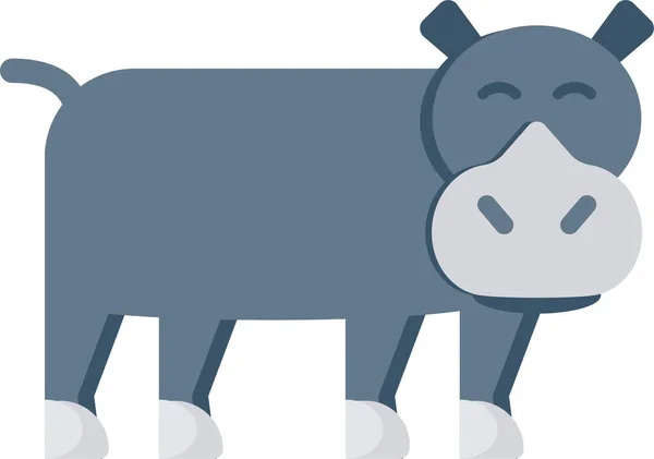 Ícone Mamífero Vaca Animal Estilo Plano —  Vetores de Stock