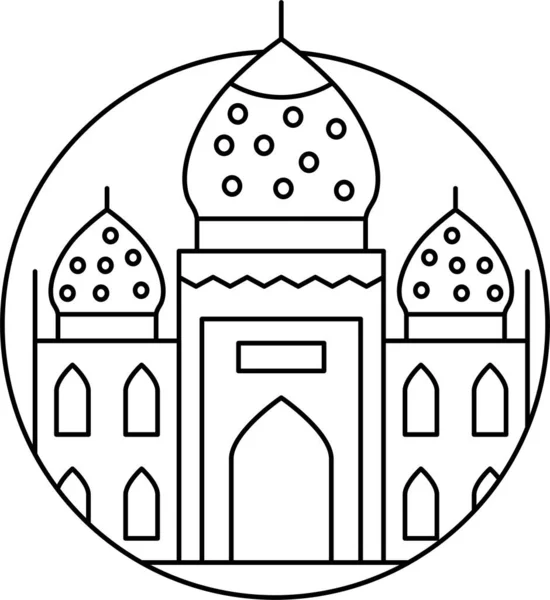 Mosque Famous Dome Icon — 图库矢量图片