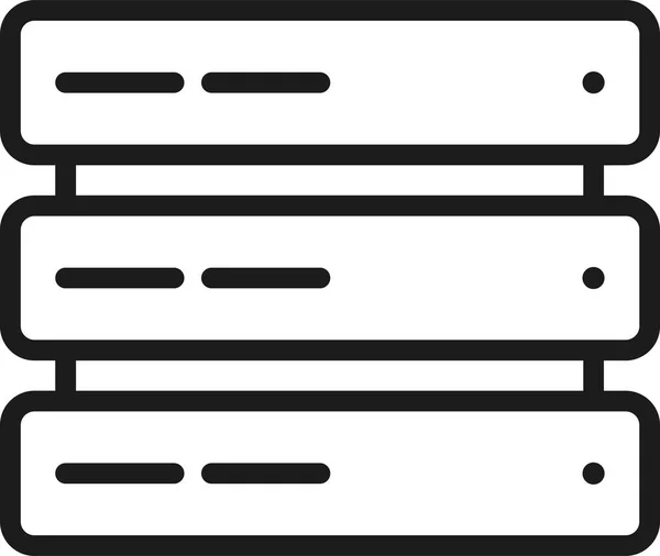 Back Computer Data Icoon Outline Stijl — Stockvector