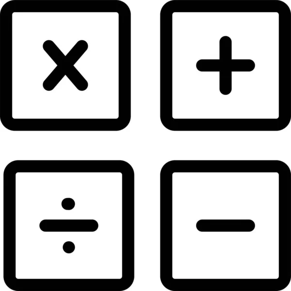 Berekening Calculator Pictogram Schema Stijl — Stockvector