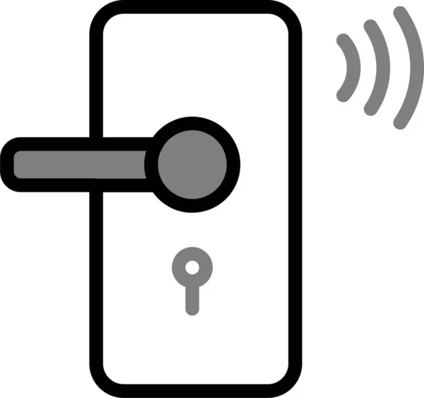 Εικονίδιο Κλειδώματος Ψηφιακής Θύρας Ελέγχου Στην Κατηγορία Ηλεκτρονικών Συσκευών — Διανυσματικό Αρχείο