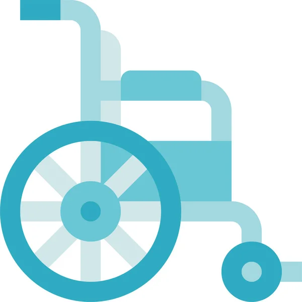 Invalidité Icône Service Médical Fauteuil Roulant — Image vectorielle
