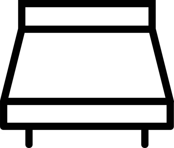 Иконка Мебели Декора Кровати Стиле Абрис — стоковый вектор