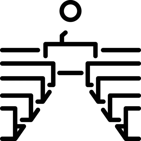Значок Судді Залу Суду Стилі Контур — стоковий вектор