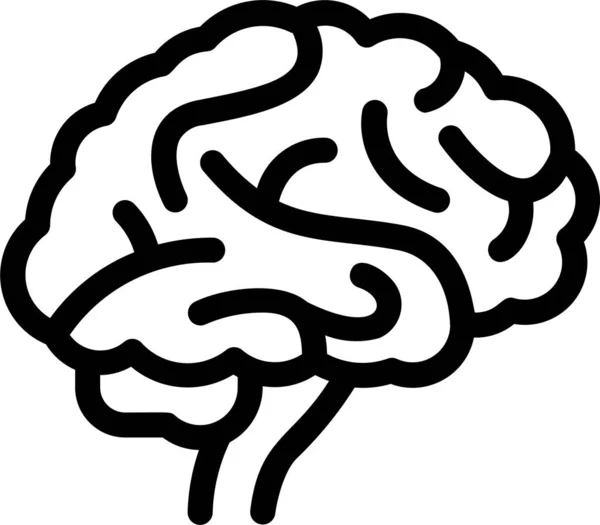解剖学生物学脳側のアイコン — ストックベクタ