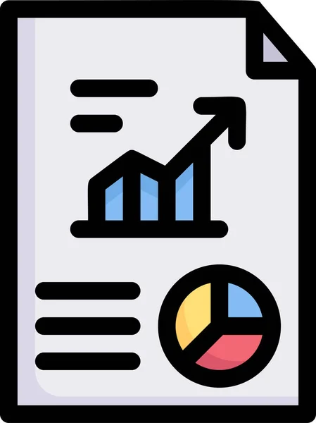 Marketing Growth Business Icon Filled Outline Style — Stock Vector