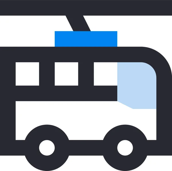 Transporte Público Trolley Autobús Icono — Vector de stock
