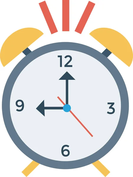 Alarma Alerta Campana Icono Estilo Plano — Vector de stock