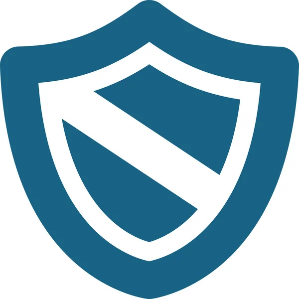 Protección Escudo Seguridad Icono Estilo Sólido — Vector de stock