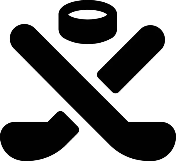 Icono Las Temporadas Hockey Sobre Hielo Invierno — Archivo Imágenes Vectoriales