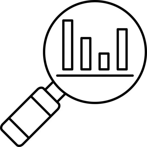 Ikona Wyszukiwania Wykresu Analitycznego — Wektor stockowy