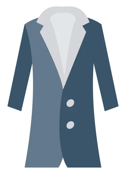 Robe Manteau Icône Veste Dans Style Plat — Image vectorielle