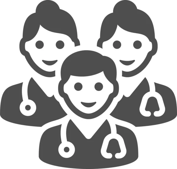 Médico Médicos Personal Médico Icono — Vector de stock