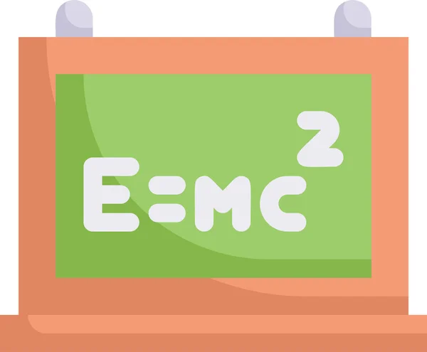 Edukacja Einstein Równanie Energia Formuła Ikona — Wektor stockowy