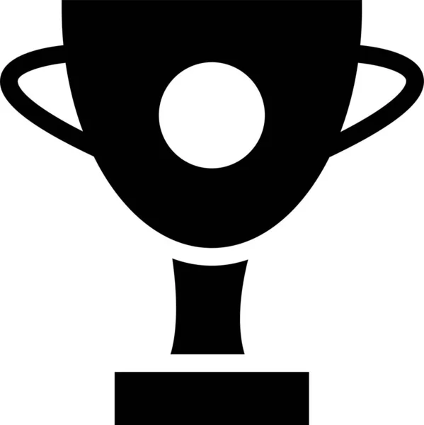 Επίτευγμα Βραβείο Κύπελλο Εικονίδιο Στερεό Στυλ — Διανυσματικό Αρχείο