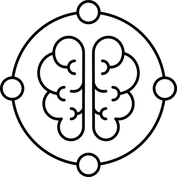 Brain Idea Creative Icon — Stock Vector