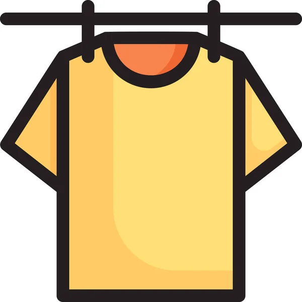 Cleaning Clothes Hanging Icon Family Home Category — Stock Vector