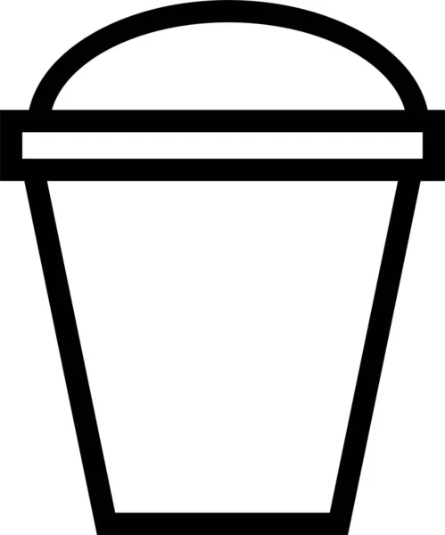 Café Tasse Boisson Icône Dans Style Contour — Image vectorielle