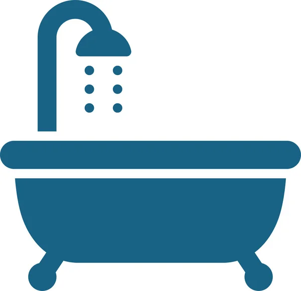 Значок Ванної Кімнати Ванної Суцільному Стилі — стоковий вектор