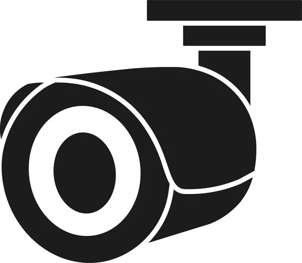 Câmera Cctv Ícone Segurança Estilo Sólido —  Vetores de Stock