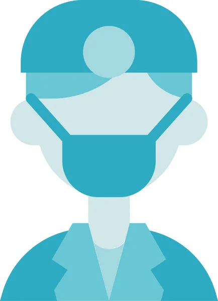 Іконка Стоматолога Клініки Стоматолога Плоскому Стилі — стоковий вектор