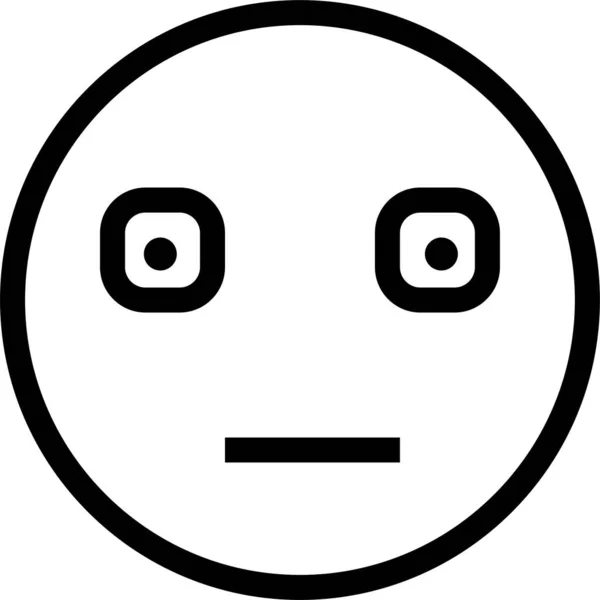 Emoji Emotion Základní Ikona Stylu Osnovy — Stockový vektor