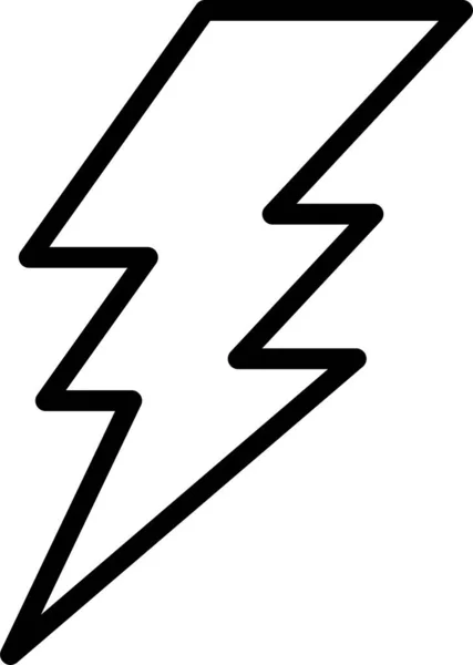 アウトラインスタイルの電気エネルギーフラッシュアイコン — ストックベクタ