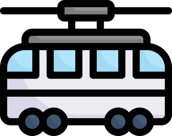 Ikona Maszyny Samochodowej Kolejowej Pojazdach Trybach Kategorii Transportu — Wektor stockowy