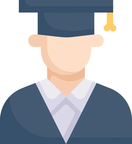 Boy Graduate Education Knowledge Icon — Stock vektor